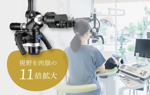 視野を肉眼の11倍拡大